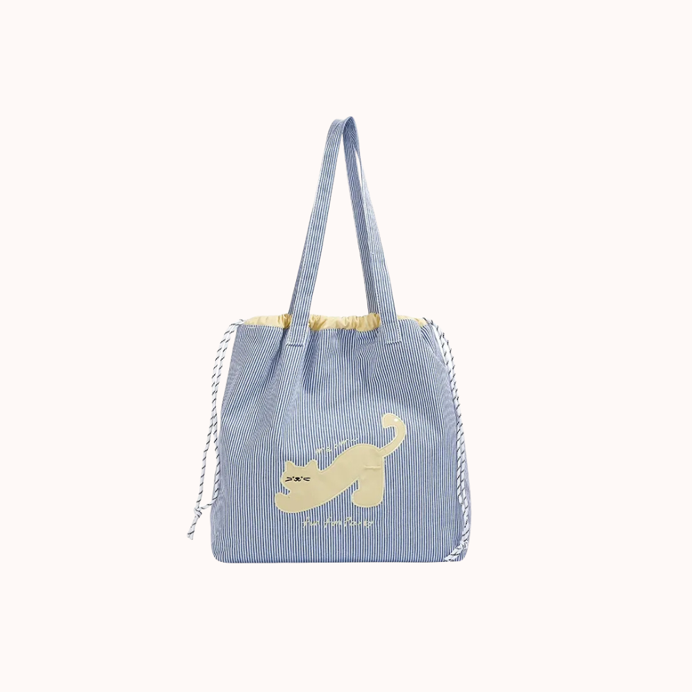 Zephyra Cat Patch Tote Bag