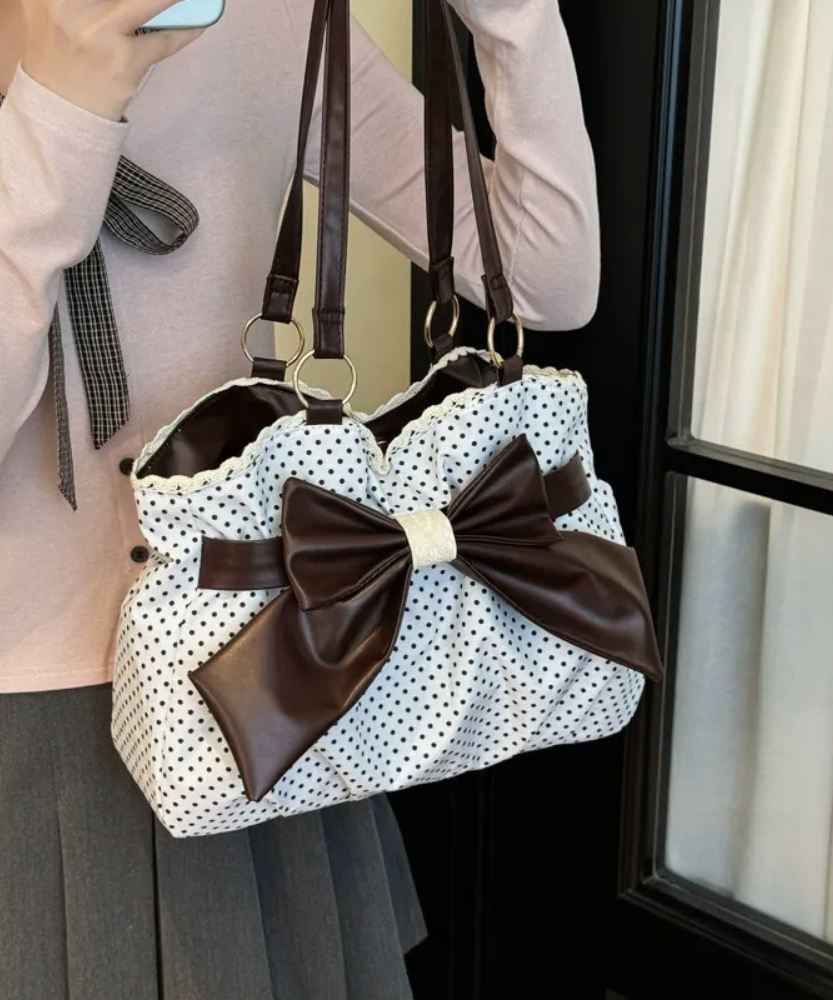 Kaly Ruched Bow Shoulder Bag