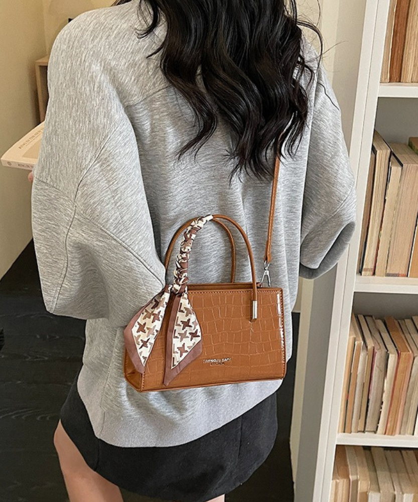 Novera Croc-Embossed Mini Shoulder Bag