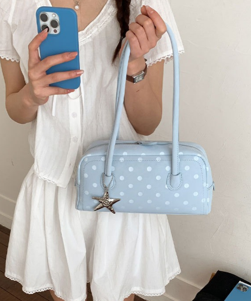 Poléris Polka Dot Barrel Bag