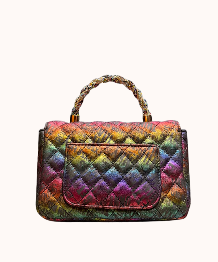 Sac à poignée supérieure matelassé Iris