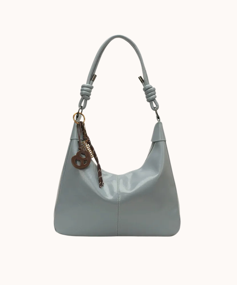 Léonie Glossy Hobo Bag