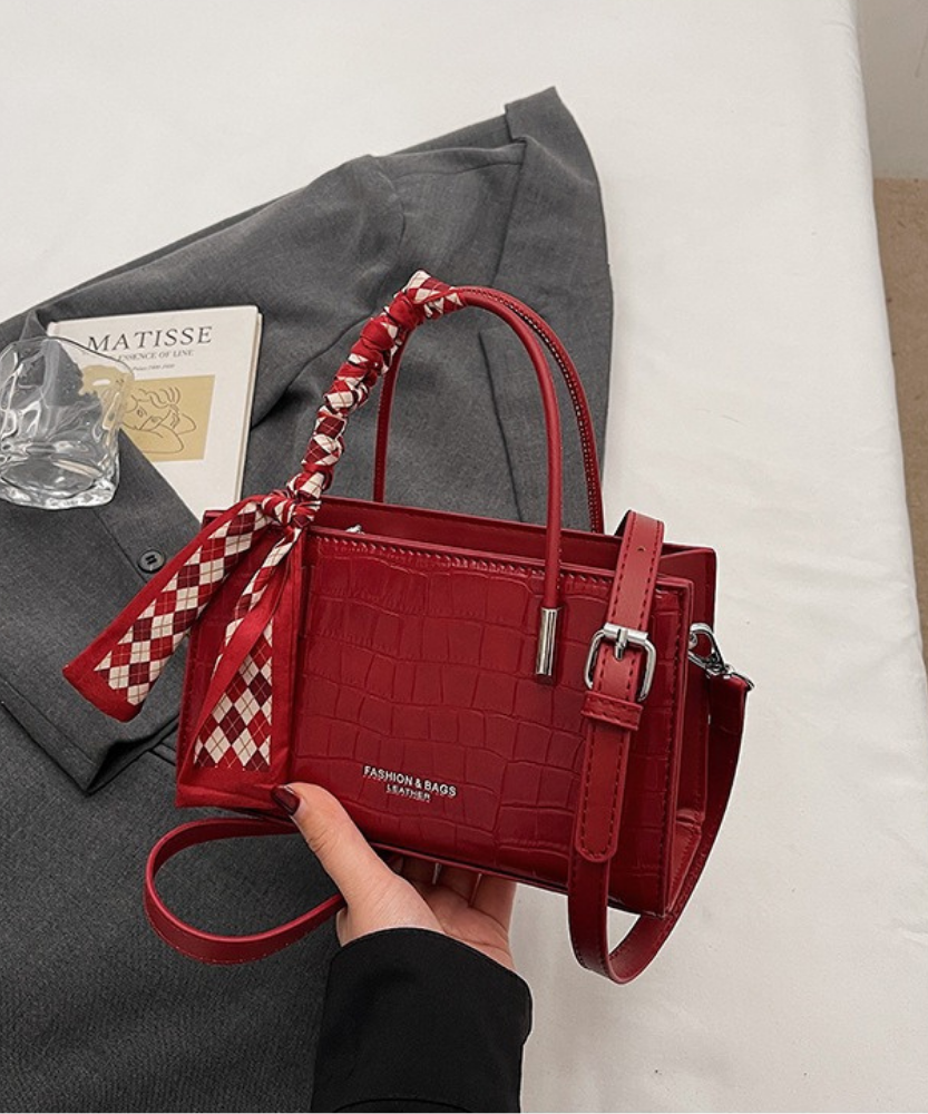 Novera Croc-Embossed Mini Shoulder Bag