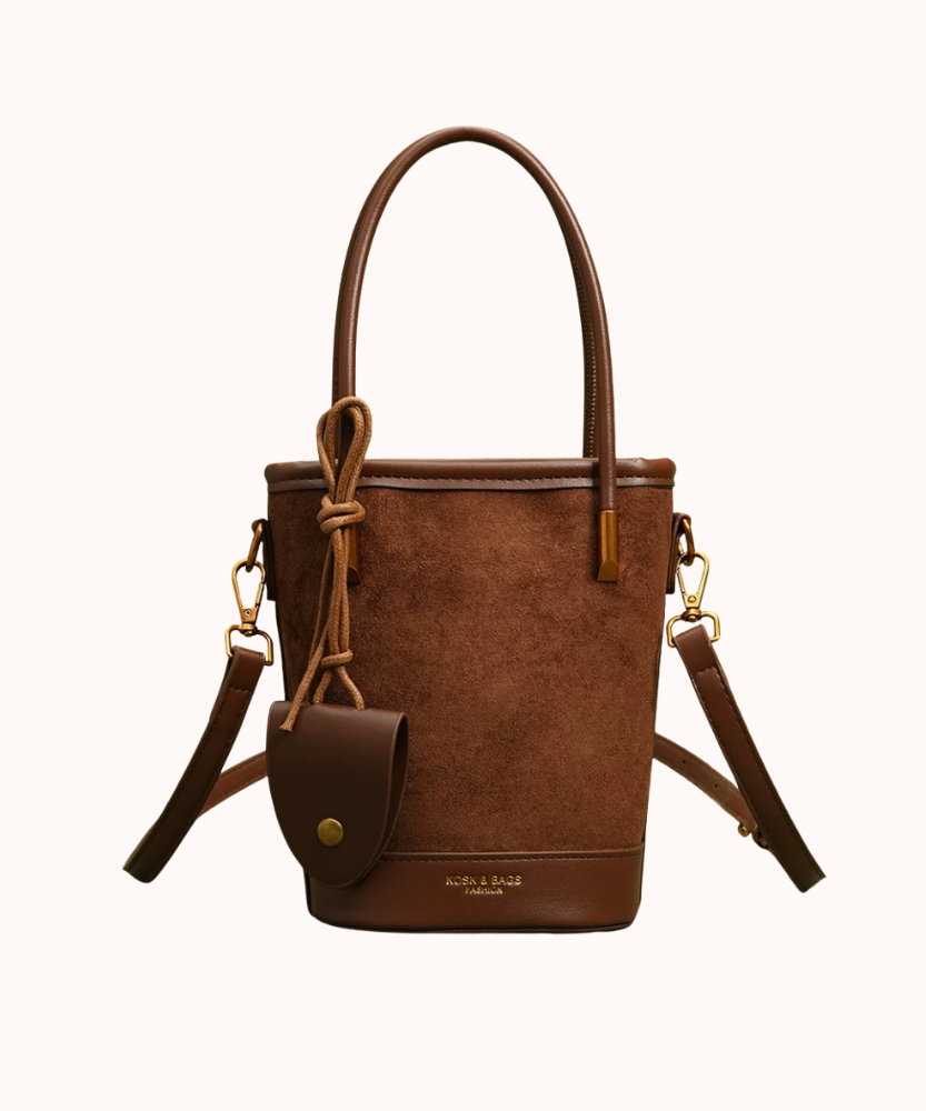 Évora Suede-Look Bucket Bag