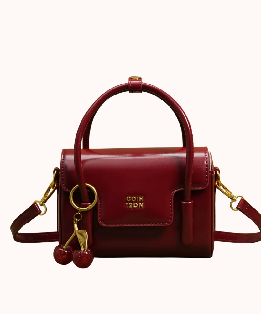 Cerise Cherry Charm Mini Handbag