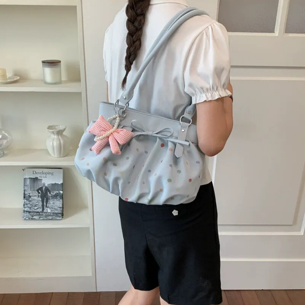 Caspina Polka Dot Shoulder Bag