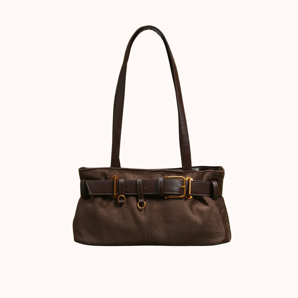 Veloura Suede-Look Shoulder Bag