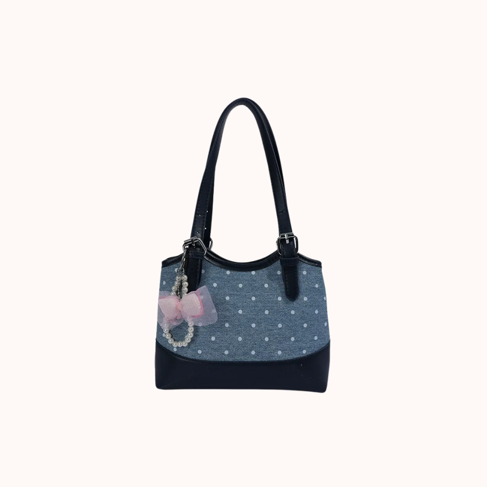 Noirette Bow Charm Shoulder Bag