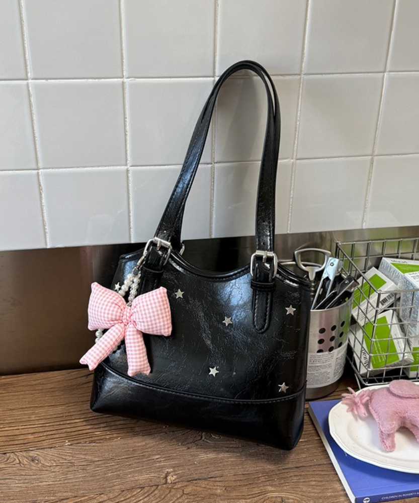 Perlisa Bow Charm Shoulder Bag