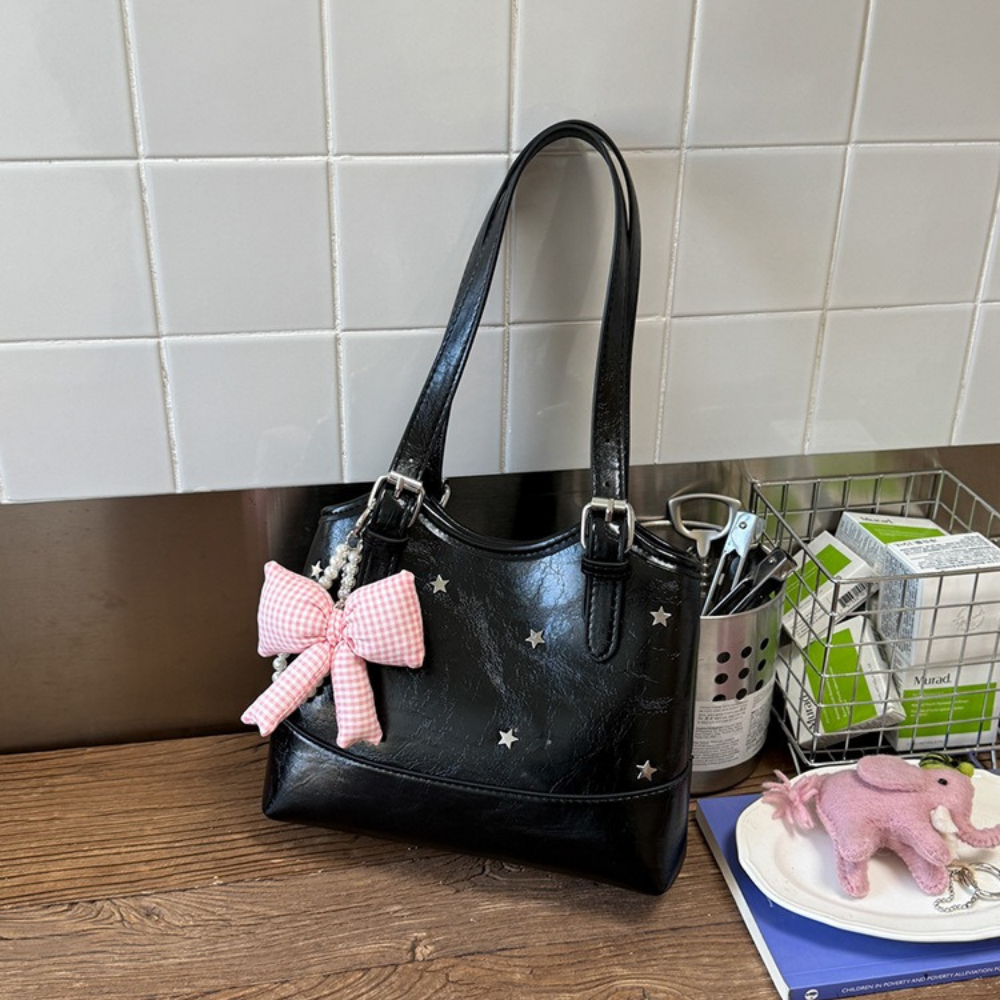 Perlisa Bow Charm Shoulder Bag