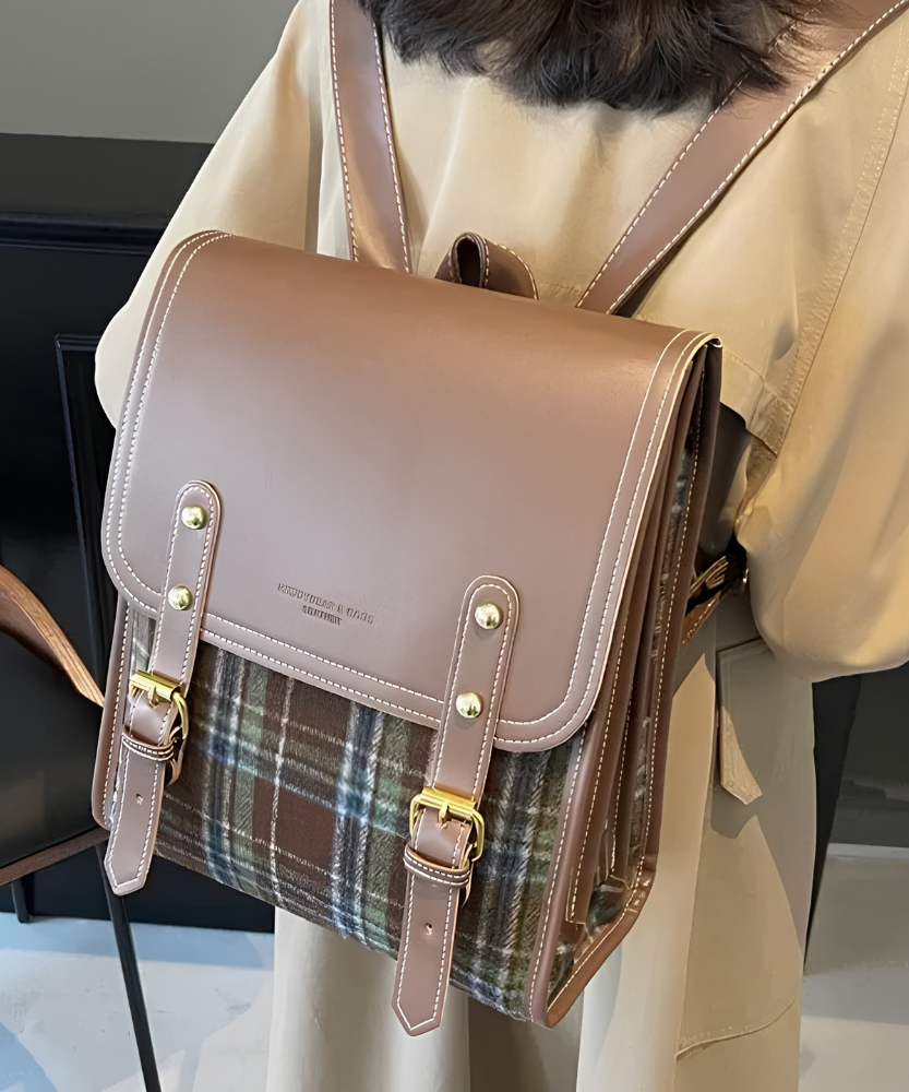 Kavira Plaid Backpack