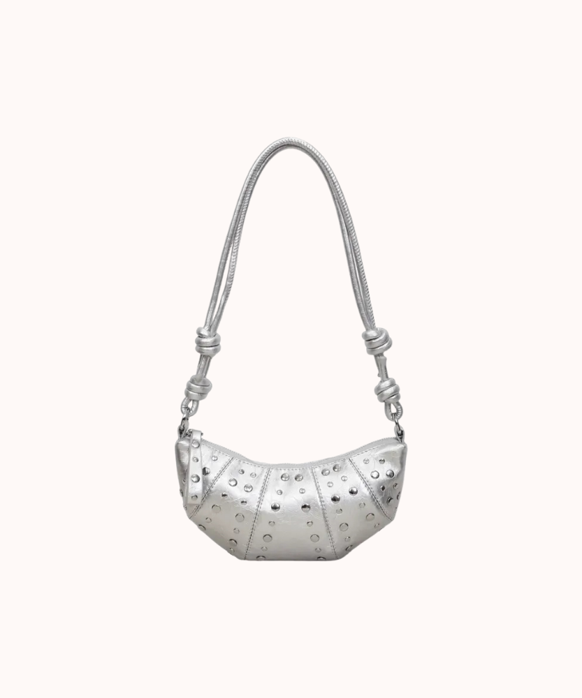 Tavrina Studded Croissant Shoulder Bag