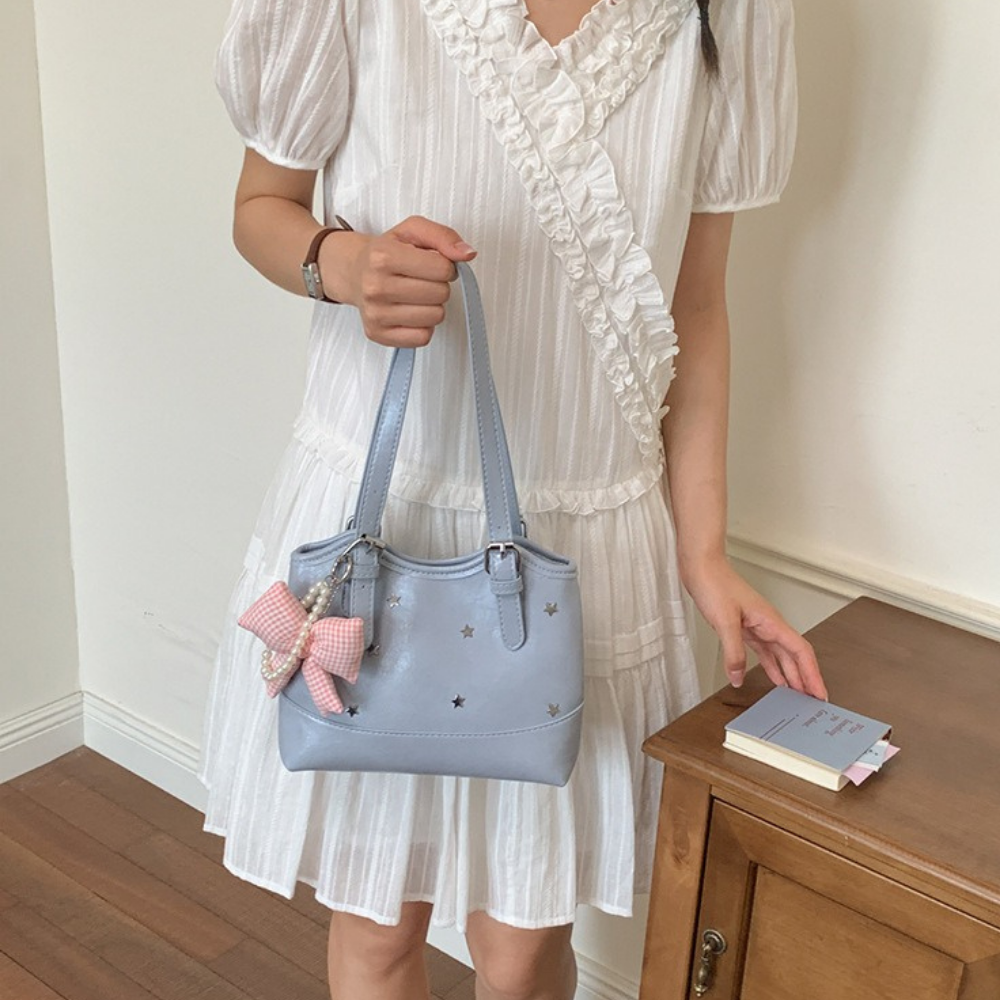 Perlisa Bow Charm Shoulder Bag