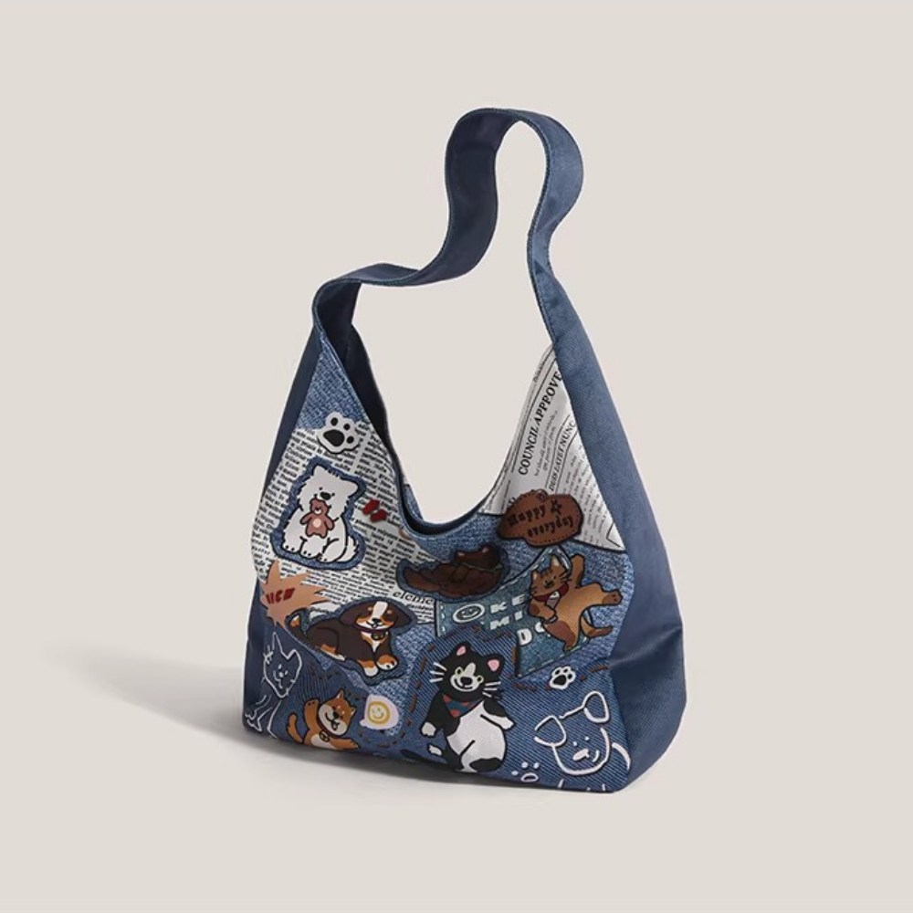 Canella Dog Print Shoulder Bag