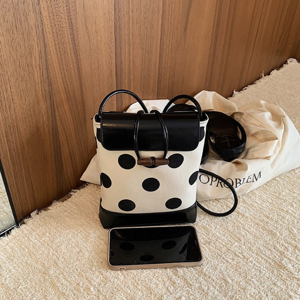 Dotelle Polka Dot Bucket Bag