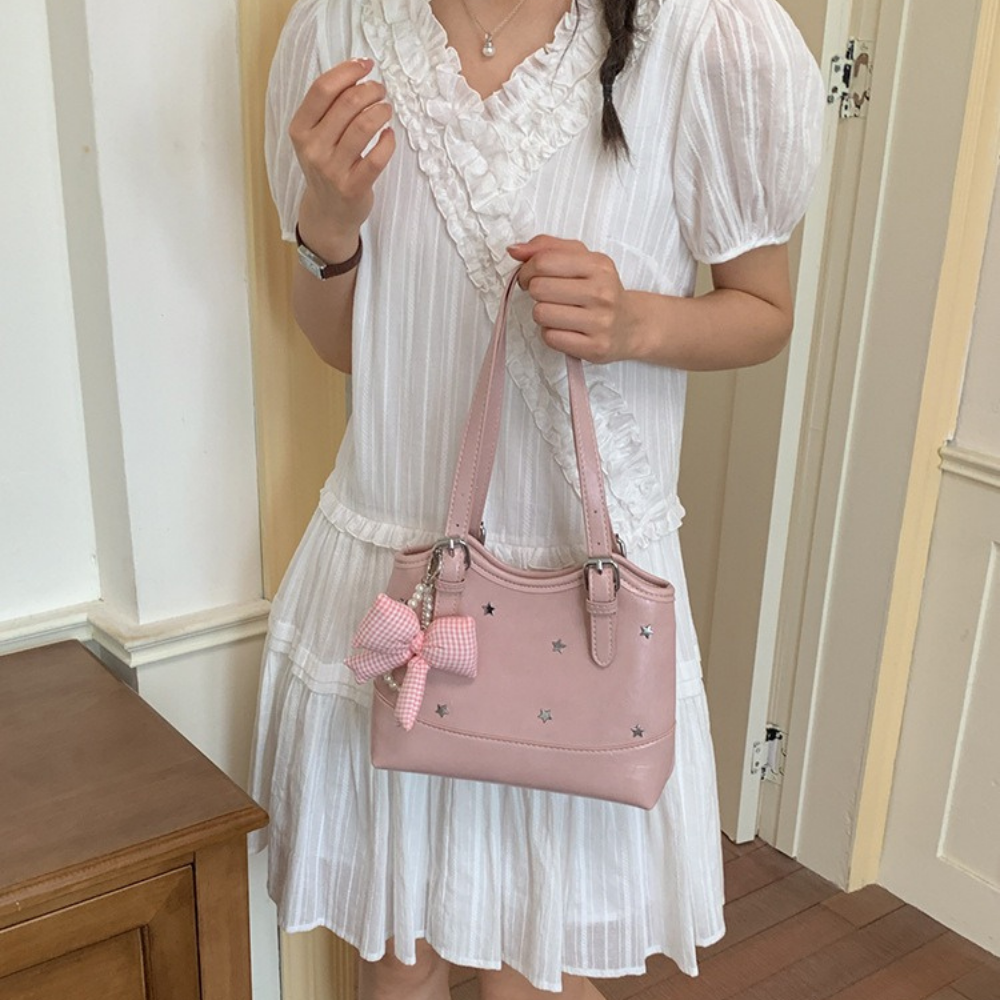 Perlisa Bow Charm Shoulder Bag