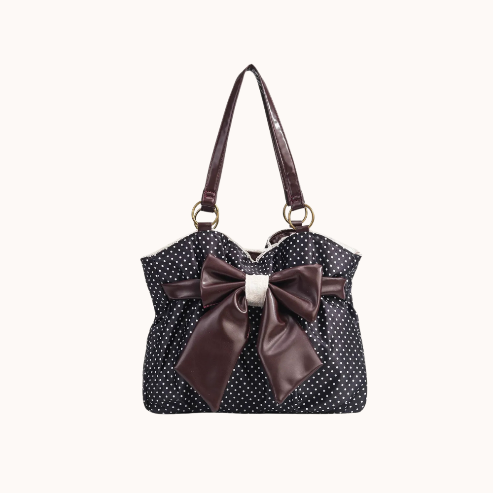 Kaly Ruched Bow Shoulder Bag