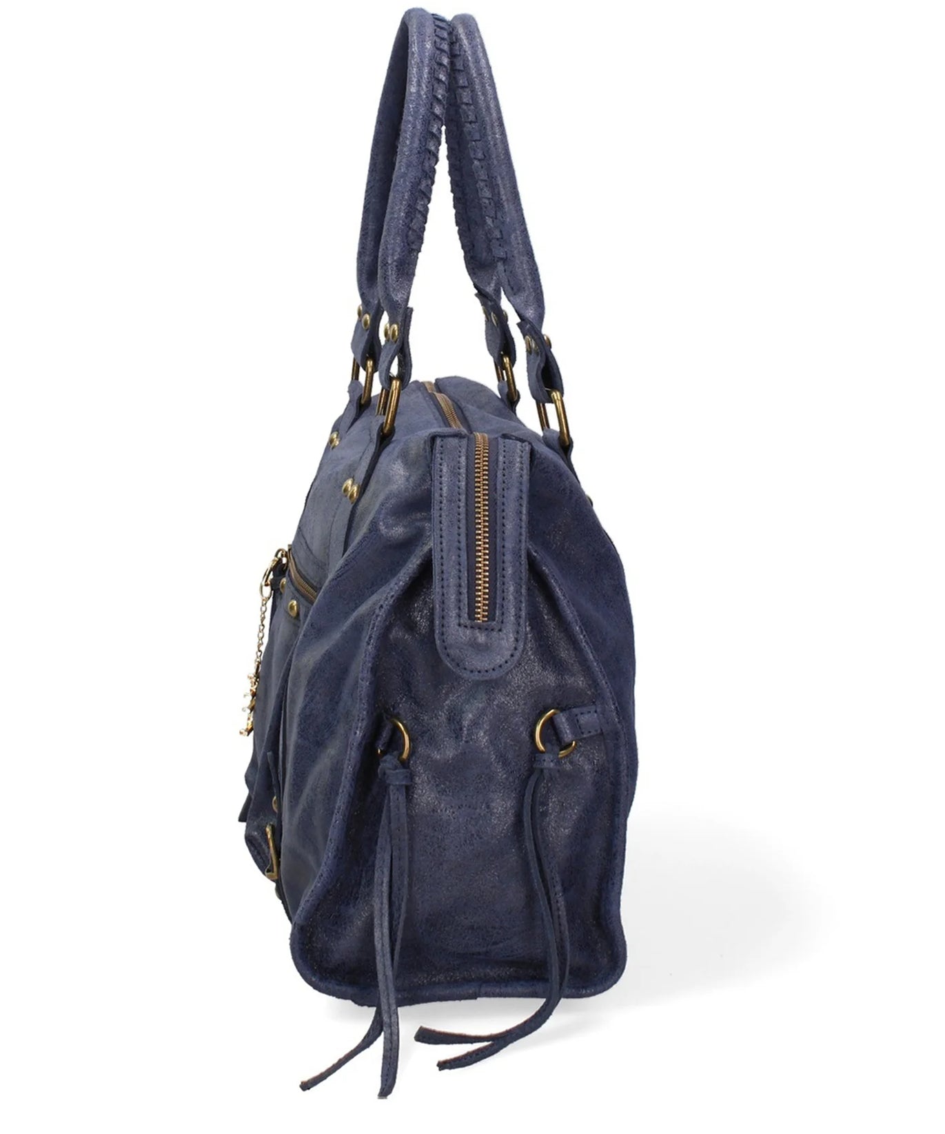 Throttle Studded Top-Handle Bag