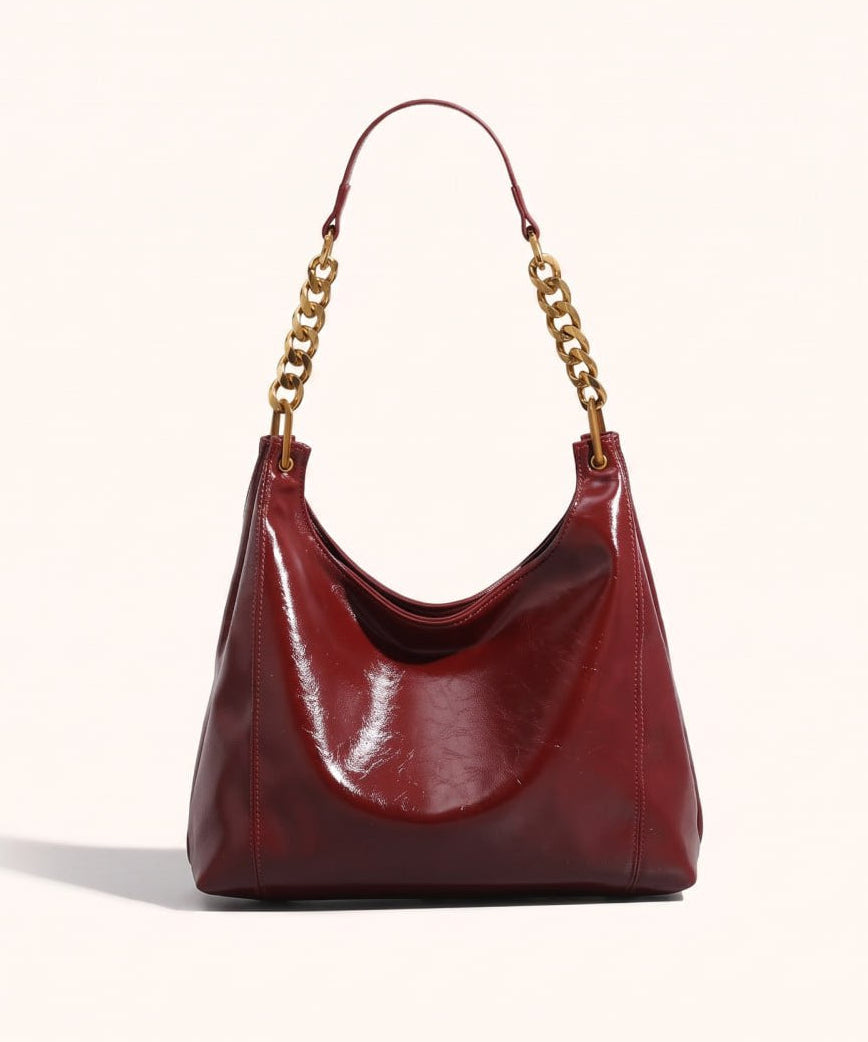 Ruby Vow Patent Shoulder Bag