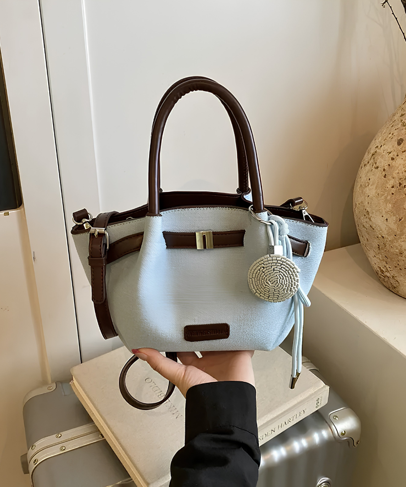 Dovela Contrast-Trim Mini Handbag