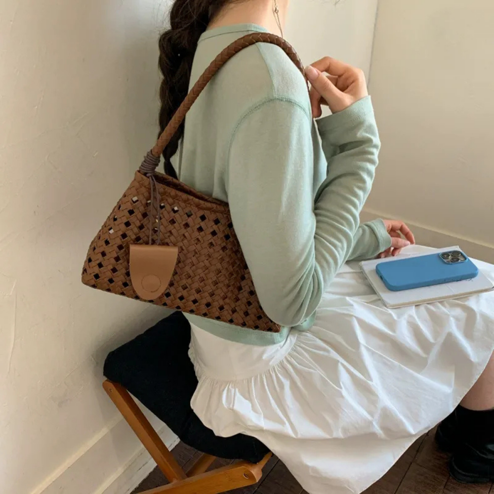 Tesoria Woven Shoulder Bag