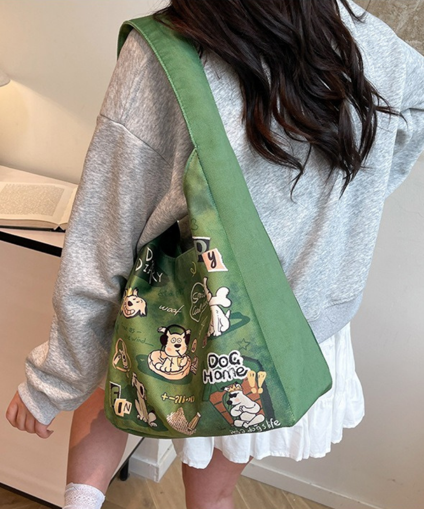 Canella Dog Print Shoulder Bag