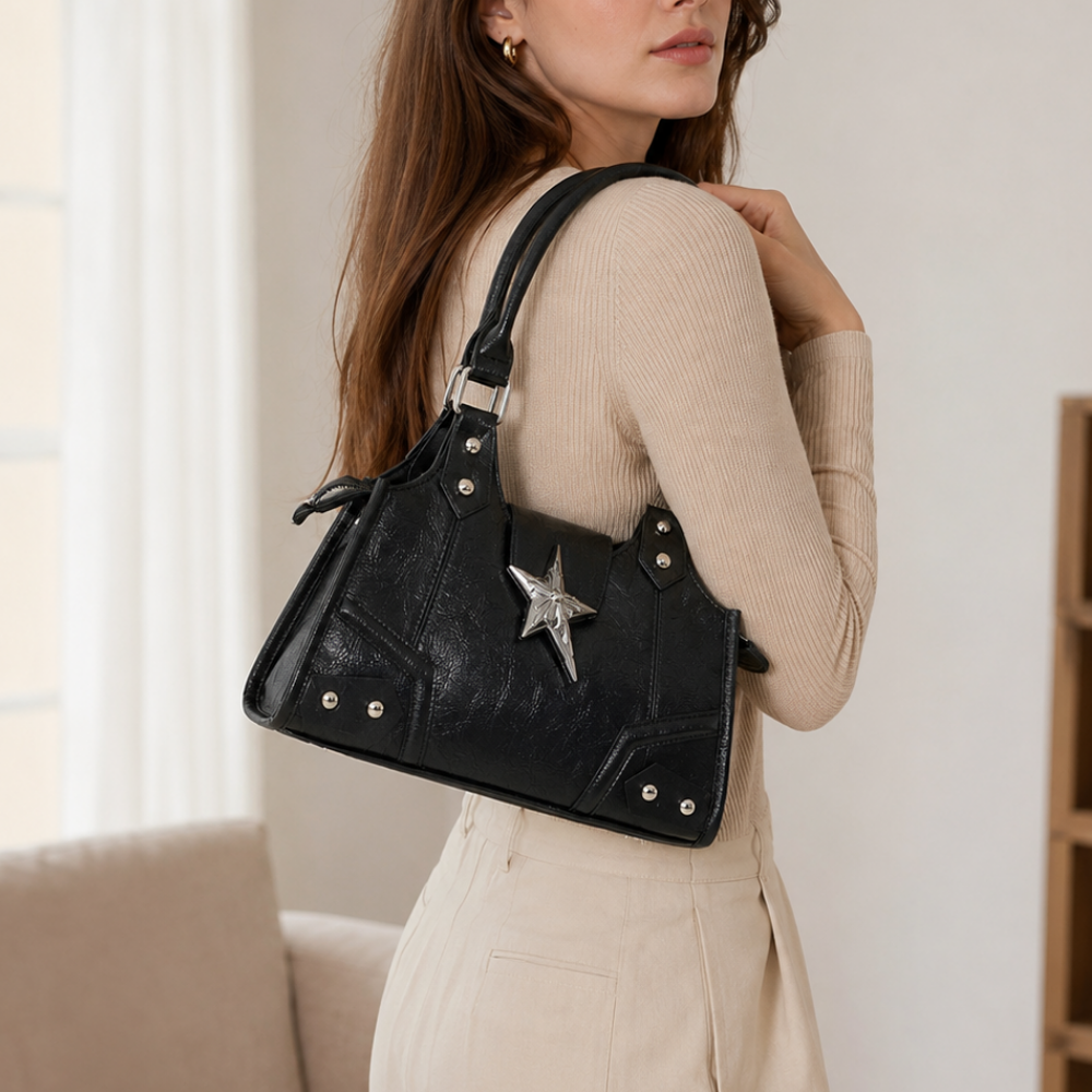 Feravia Star Stud Shoulder Bag