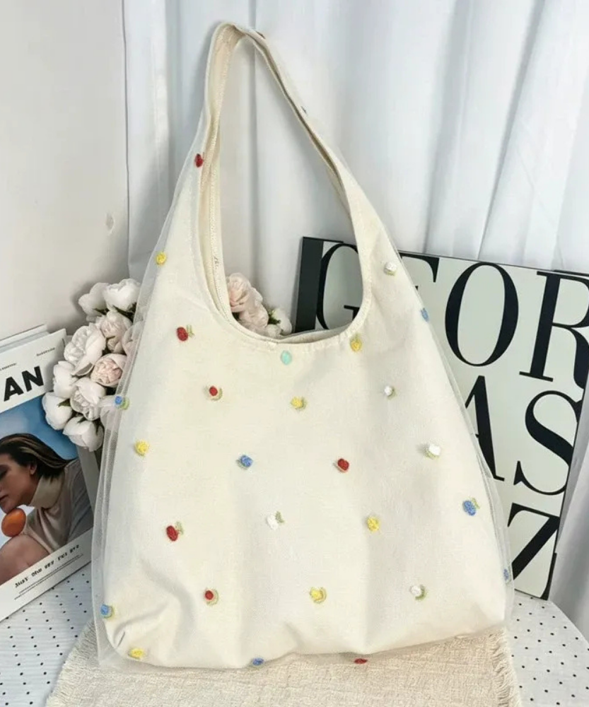 Antria Embroidered Shoulder Bag