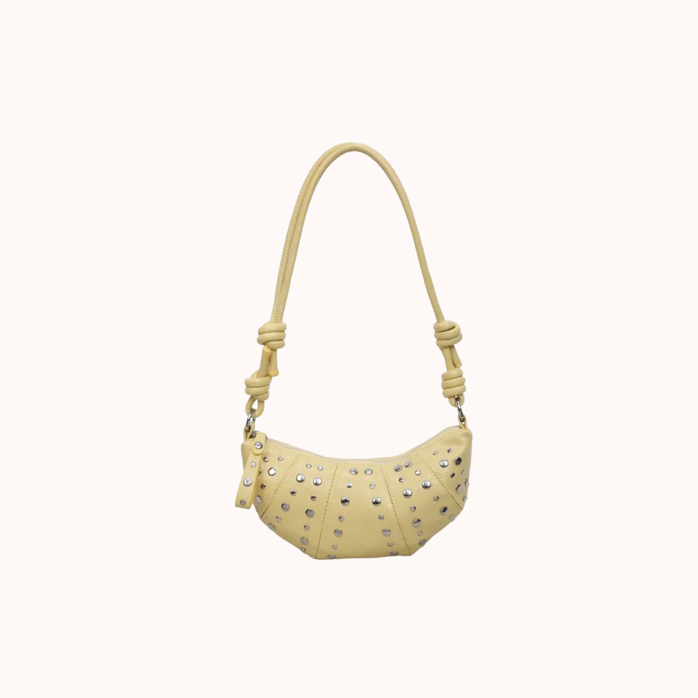 Tavrina Studded Croissant Shoulder Bag