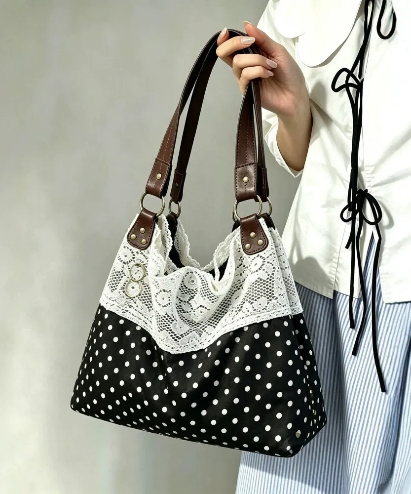 Nivoria Polka Dot Shoulder Bag