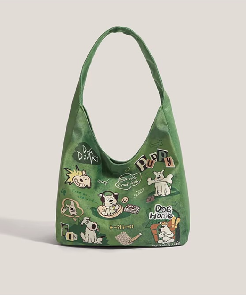 Canella Dog Print Shoulder Bag