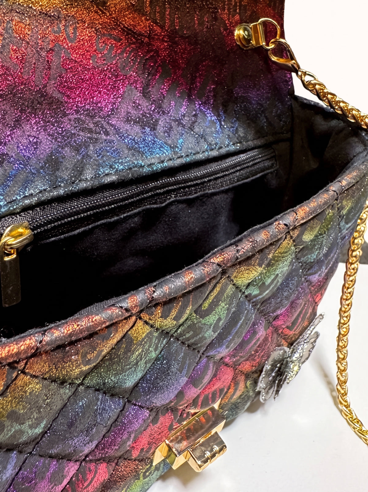Sac à poignée supérieure matelassé Iris