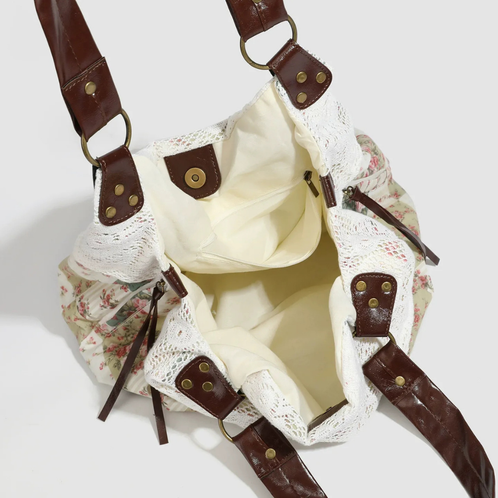 Olyra Lace-Trim Shoulder Bag