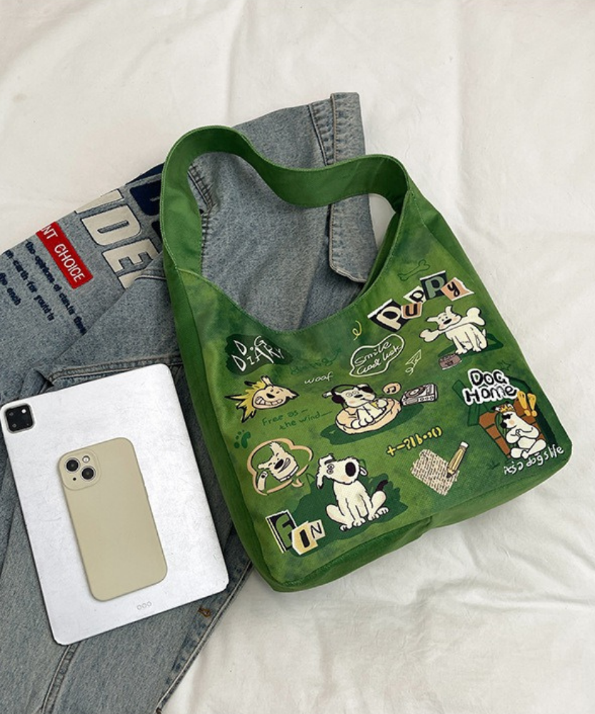 Canella Dog Print Shoulder Bag