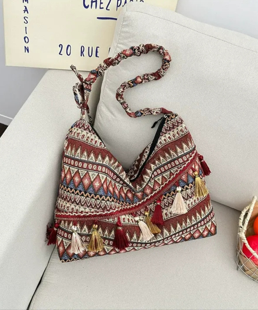 Marivelle Tassel-Trim Tote Bag