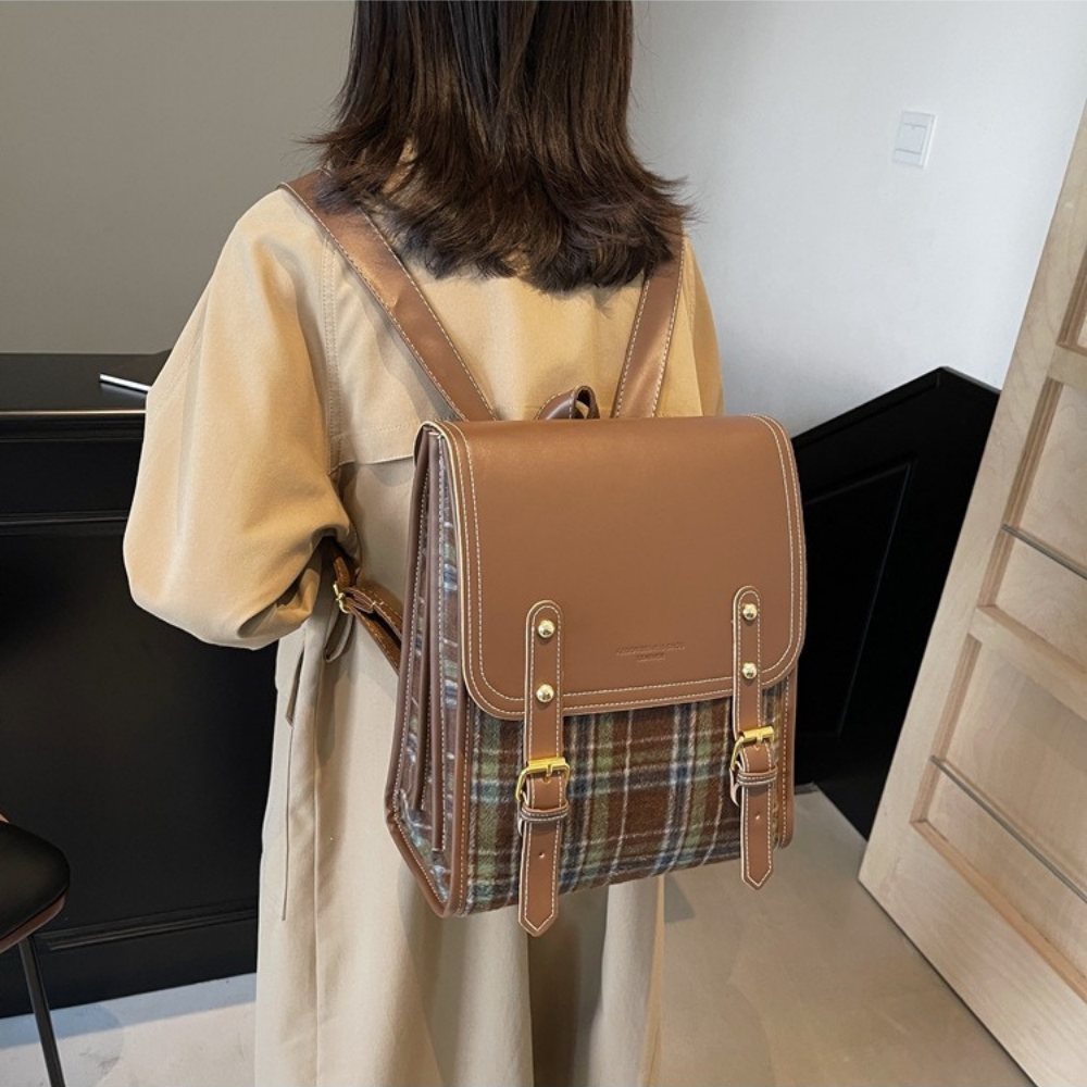Kavira Plaid Backpack
