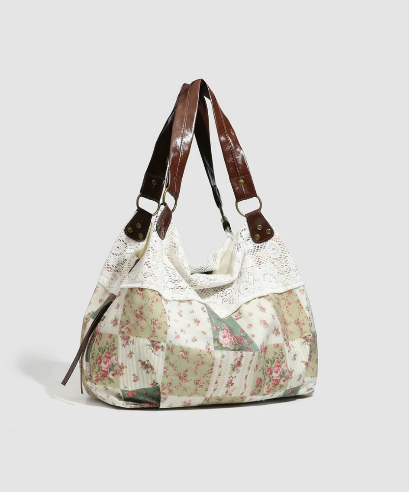 Olyra Lace-Trim Shoulder Bag
