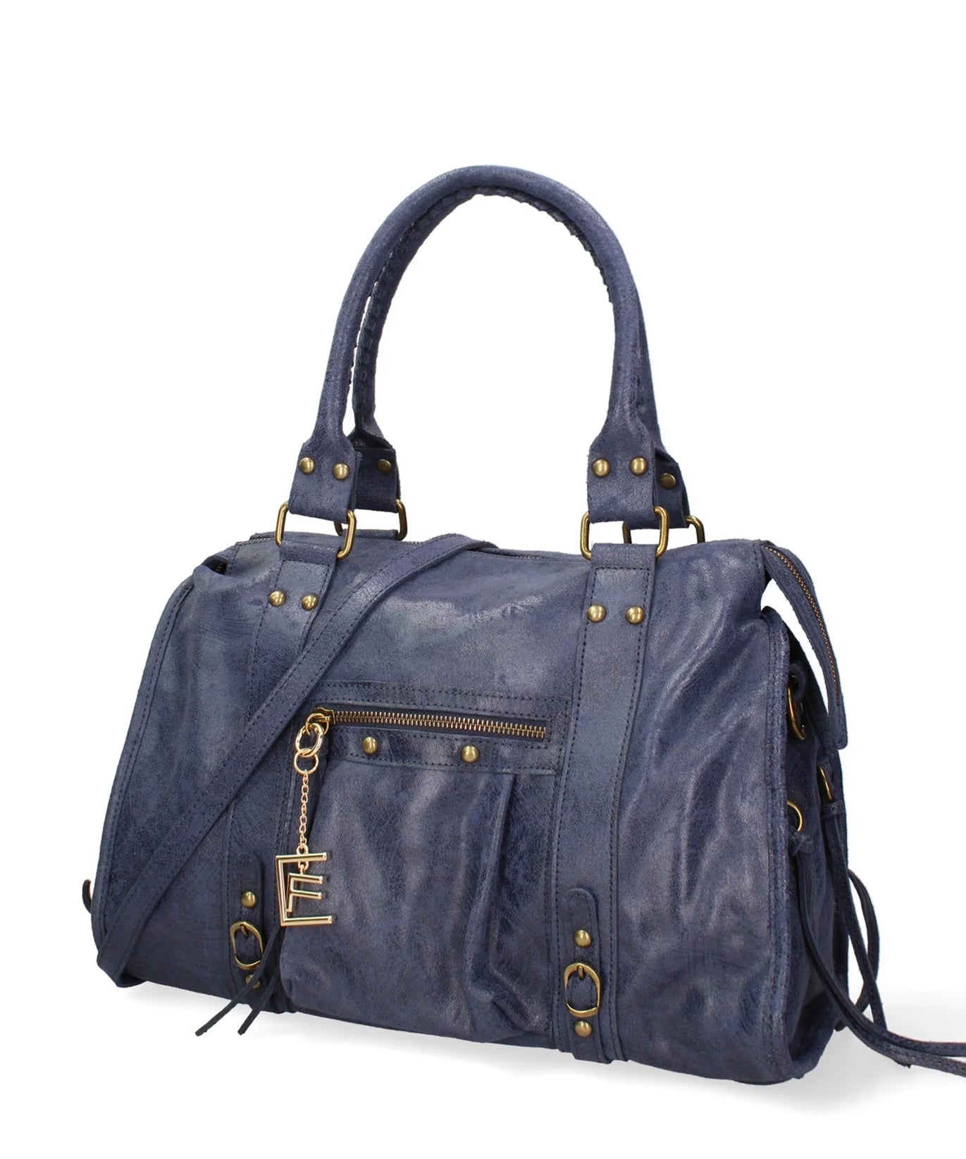 Throttle Studded Top-Handle Bag
