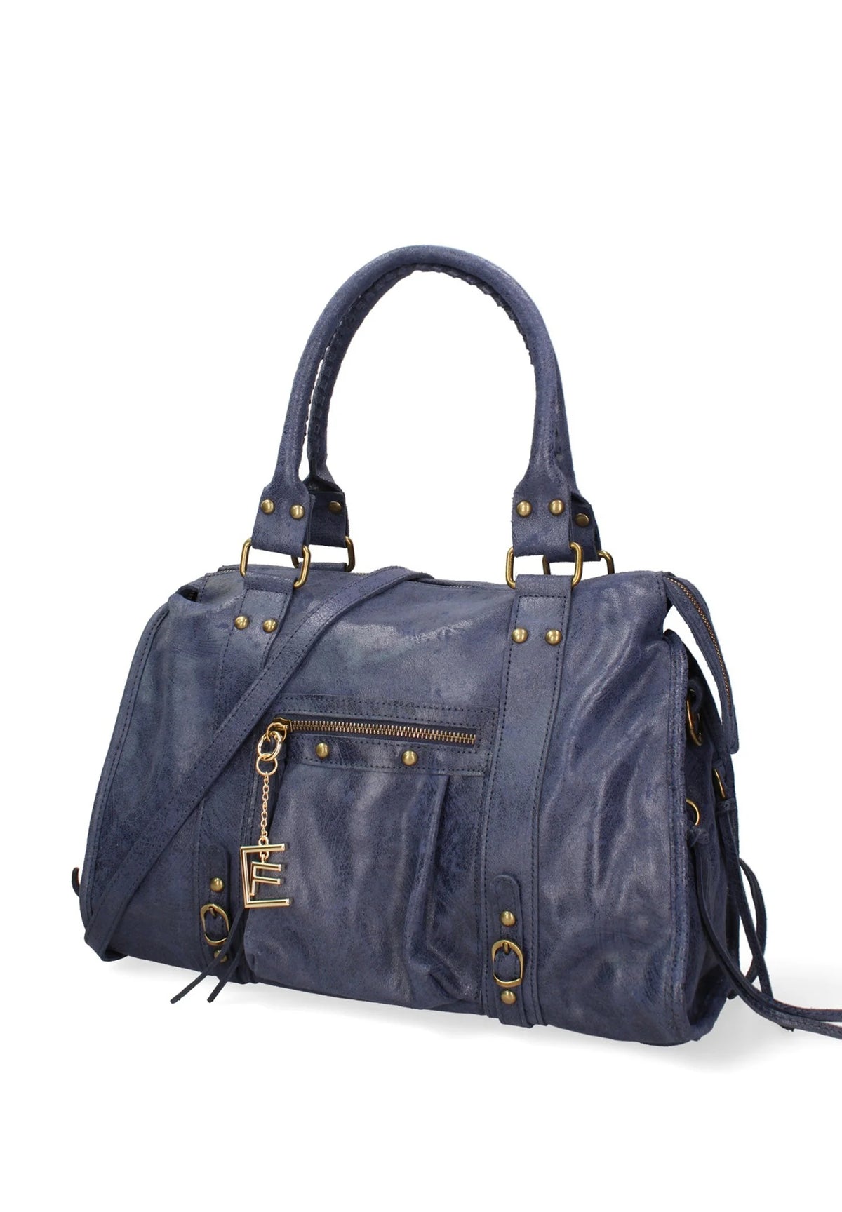 Throttle Studded Top-Handle Bag