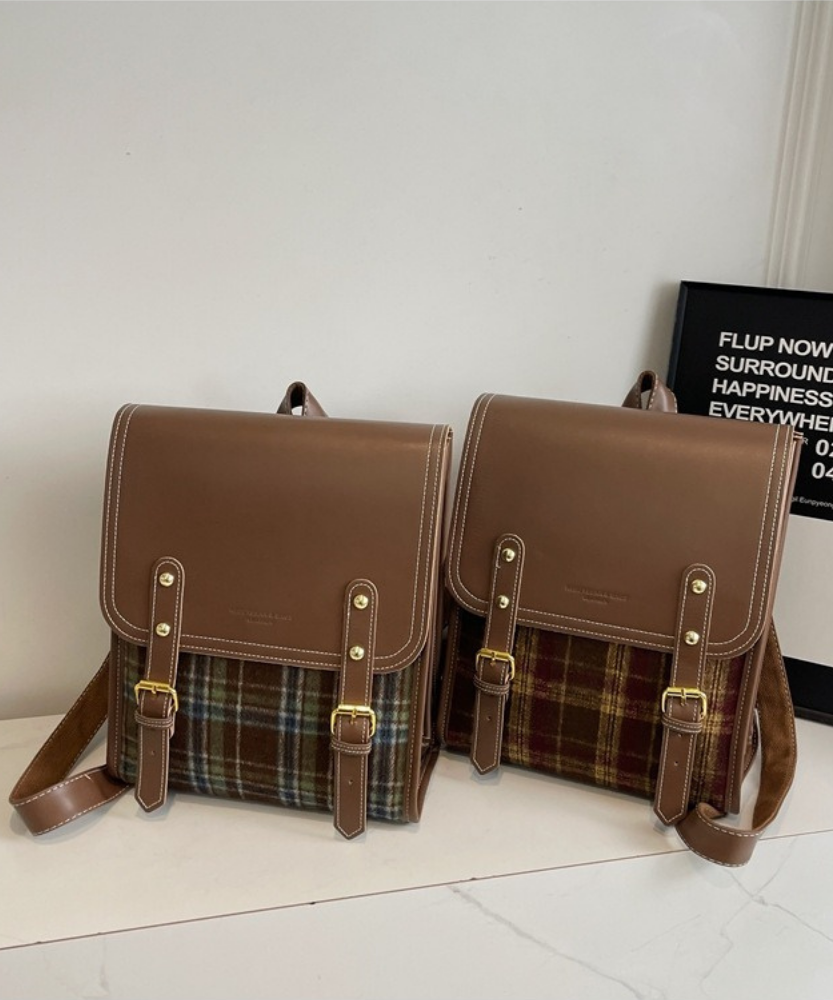 Kavira Plaid Backpack