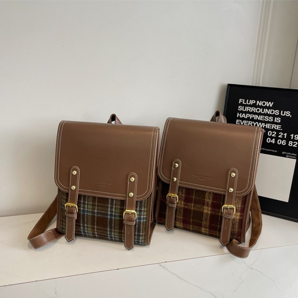 Kavira Plaid Backpack
