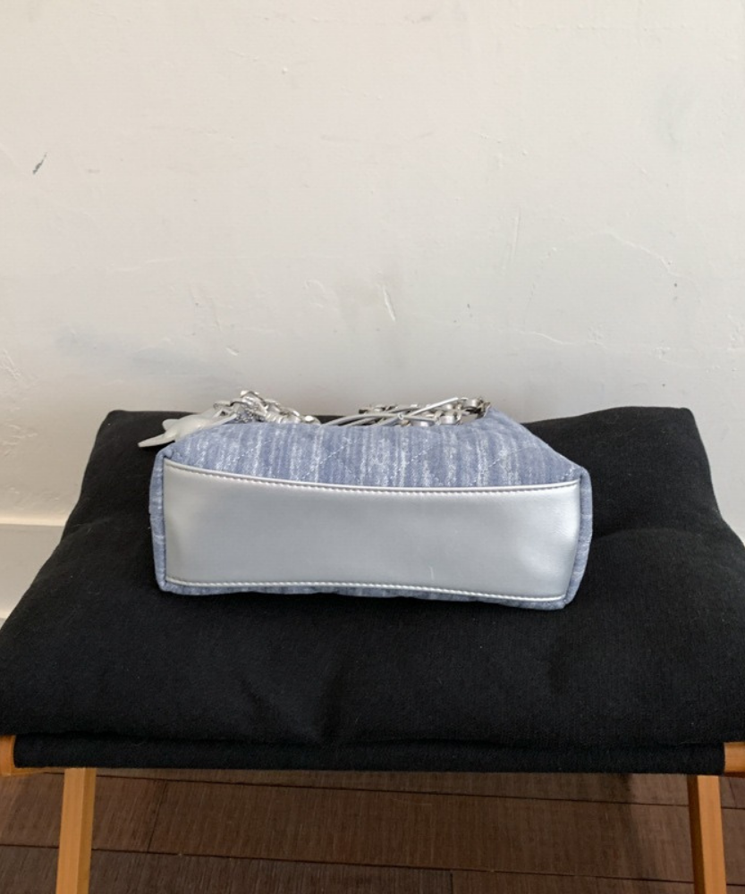 Bleuressa Quilted Denim-Look Shoulder Bag