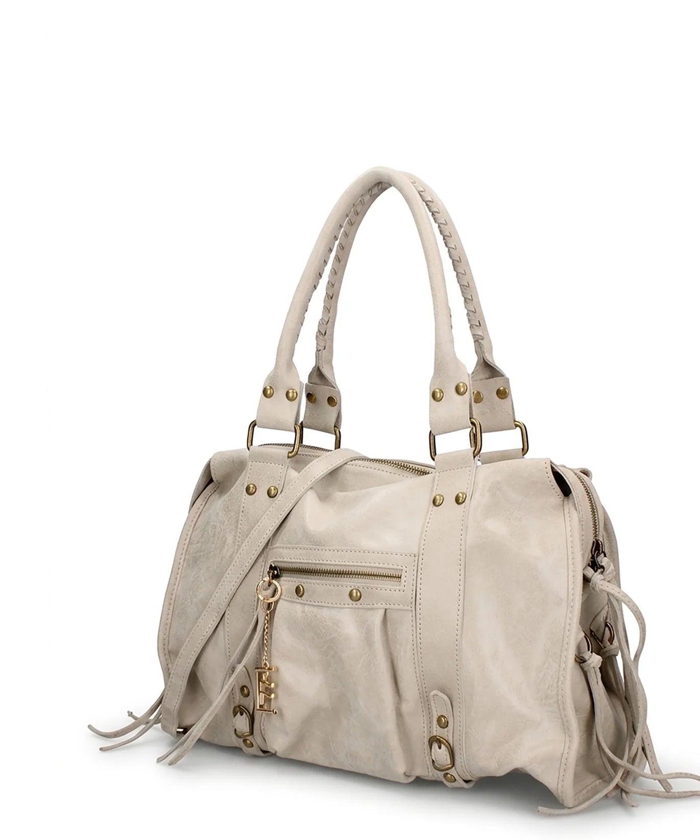 Throttle Studded Top-Handle Bag