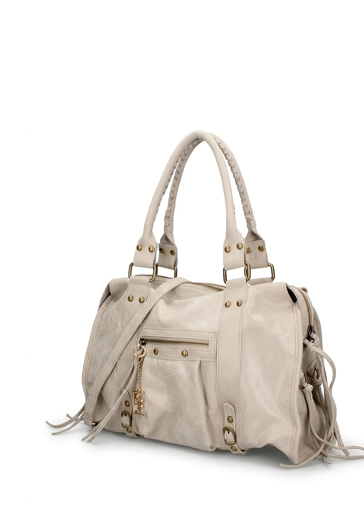 Throttle Studded Top-Handle Bag