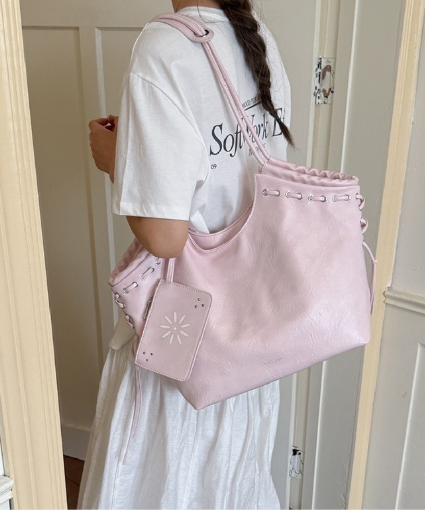 Bravelle Lace-Up Shoulder Bag