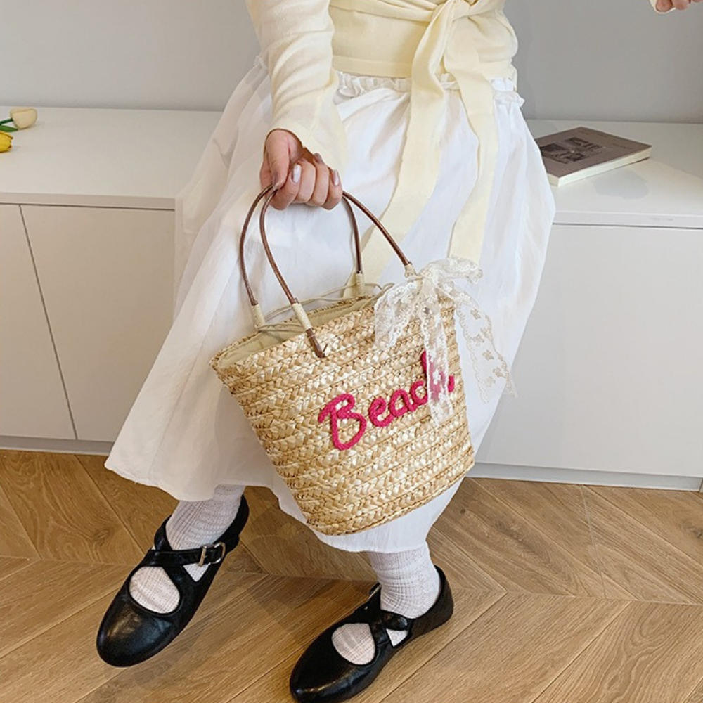 Marcelline Woven Mini Tote Bag
