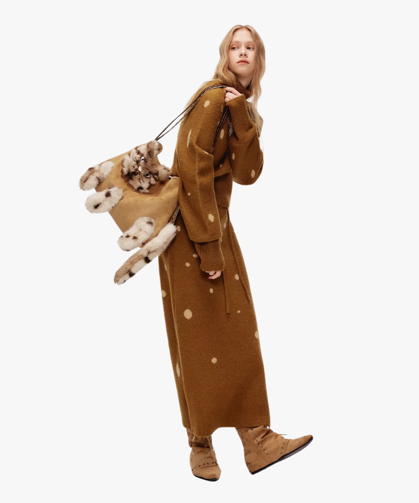Félinea Faux Fur Cat Shoulder Bag