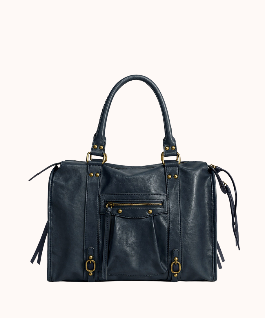 Throttle Studded Top-Handle Bag