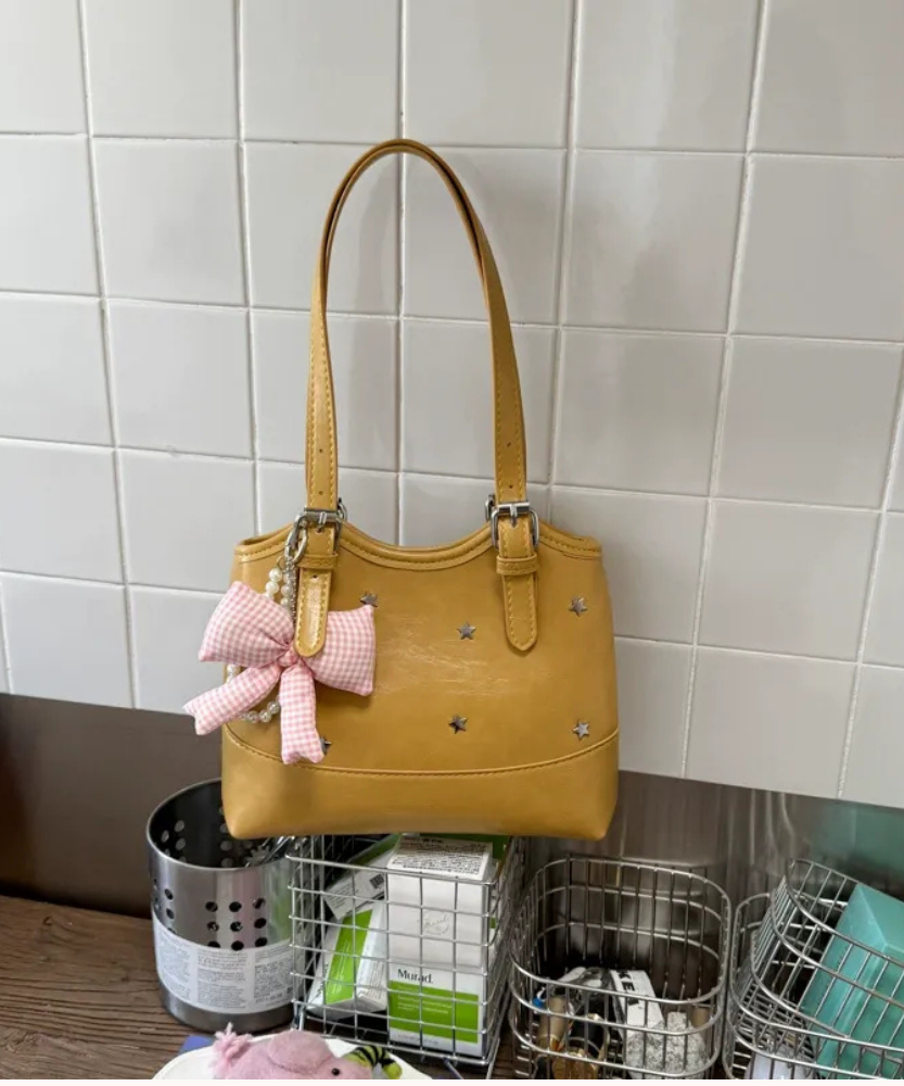 Perlisa Bow Charm Shoulder Bag