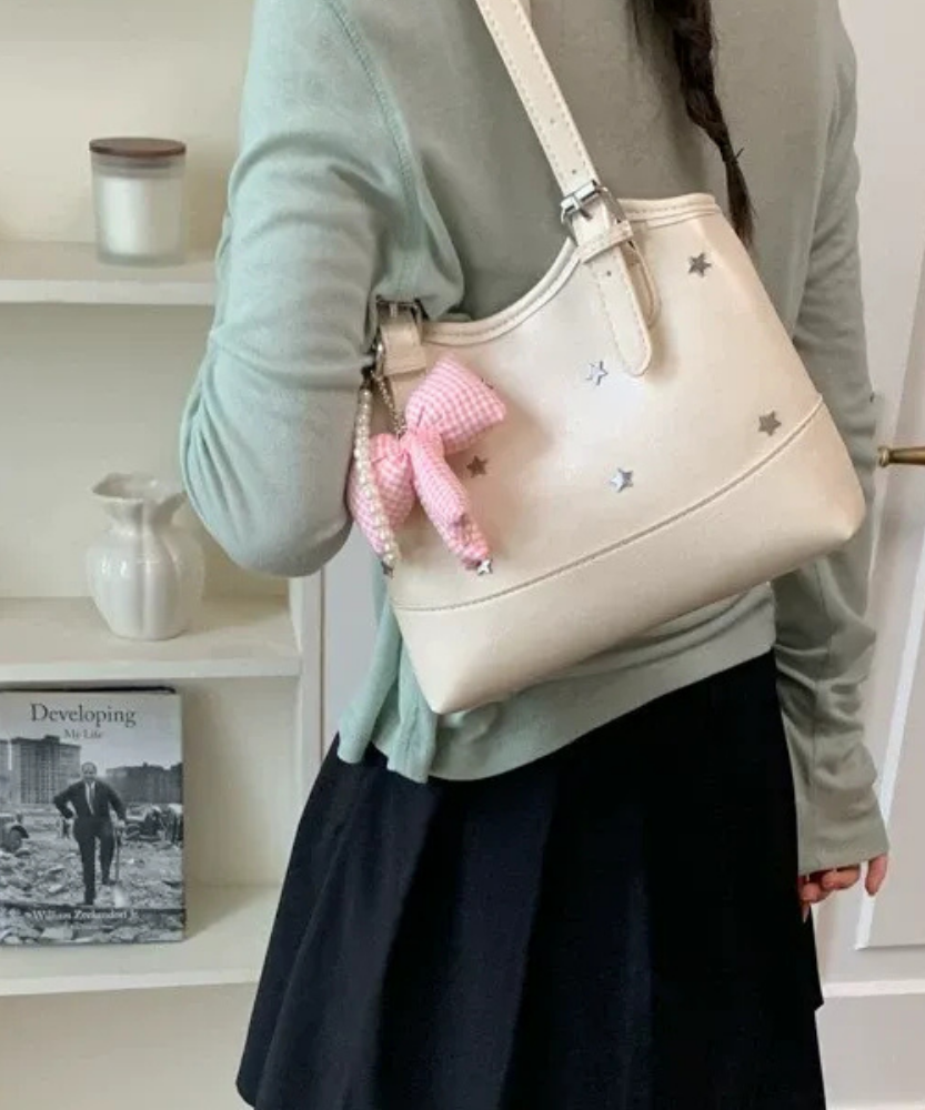 Perlisa Bow Charm Shoulder Bag